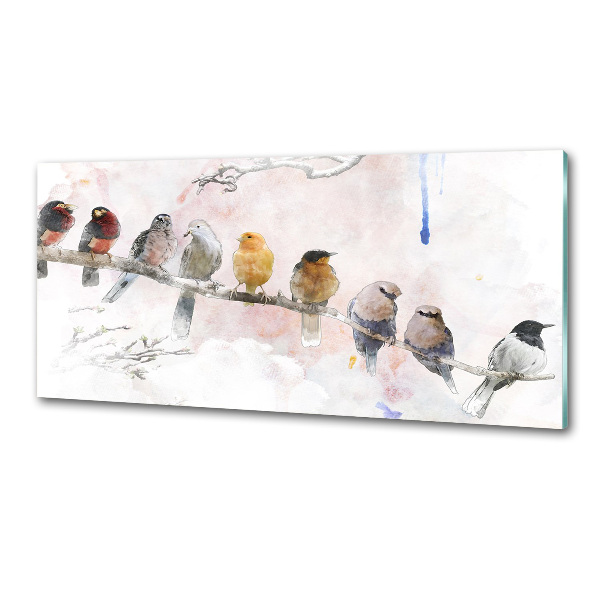 Spatplaat keuken Vogels op een tak