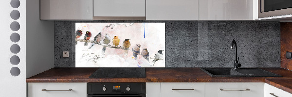 Spatplaat keuken Vogels op een tak
