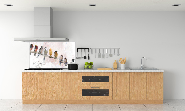 Spatplaat keuken Vogels op een tak