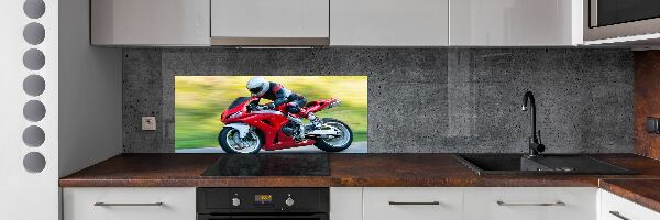 Spatscherm keuken Motorfiets