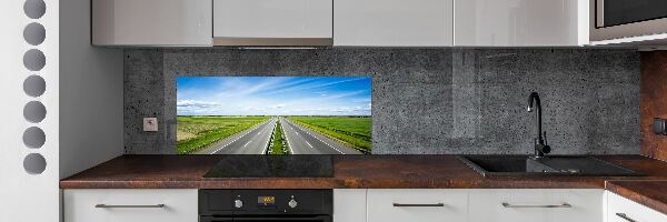 Glazen achterwand keuken Snelweg