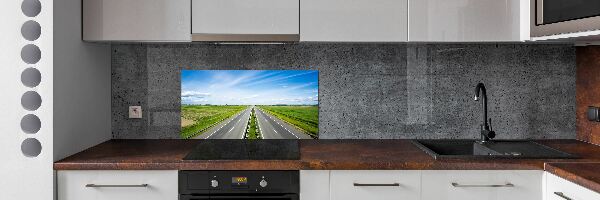 Glazen achterwand keuken Snelweg
