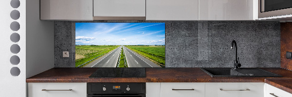Glazen achterwand keuken Snelweg