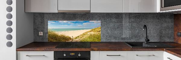 Spatscherm keuken duinen aan zee
