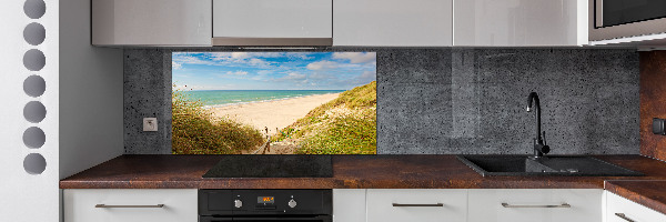 Spatscherm keuken duinen aan zee
