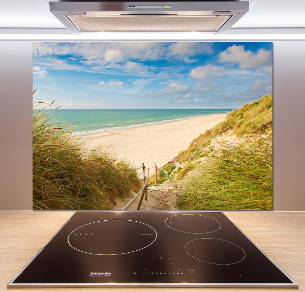 Spatscherm keuken duinen aan zee