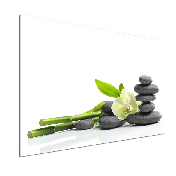 Glazen achterwand keuken Orchidee