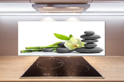 Glazen achterwand keuken Orchidee