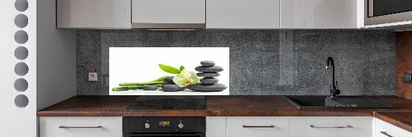 Glazen achterwand keuken Orchidee