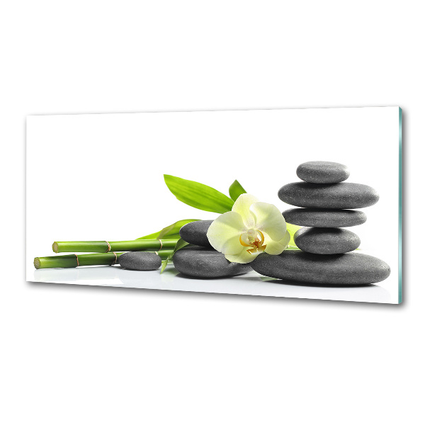 Glazen achterwand keuken Orchidee