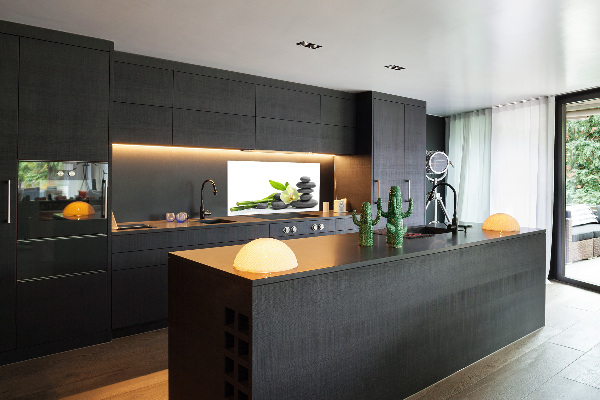 Glazen achterwand keuken Orchidee