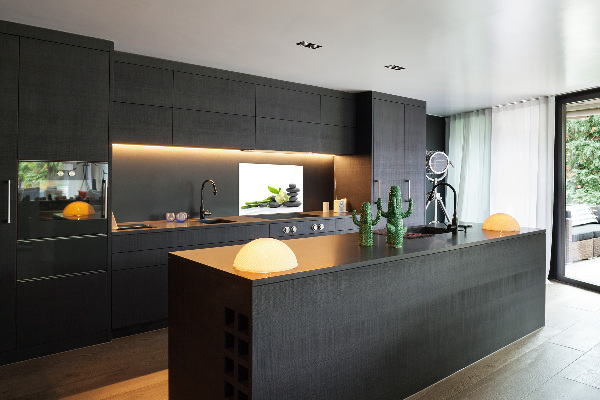 Glazen achterwand keuken Orchidee