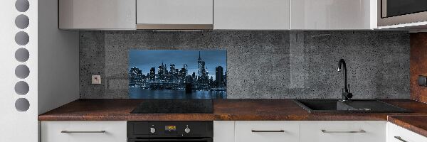 Spatplaat keuken New York 's nachts