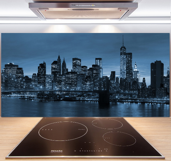 Spatplaat keuken New York 's nachts