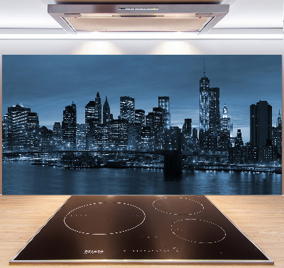 Spatplaat keuken New York 's nachts