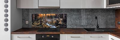 Spatscherm keuken Een roedel wolven