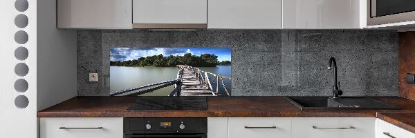 Achterwand keuken Houten brug