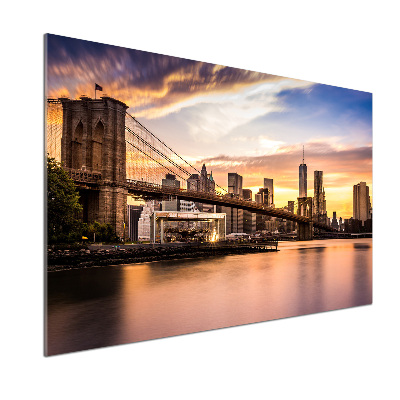 Glazen achterwand keuken Brooklynbrug