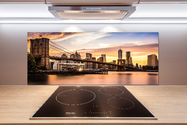 Glazen achterwand keuken Brooklynbrug