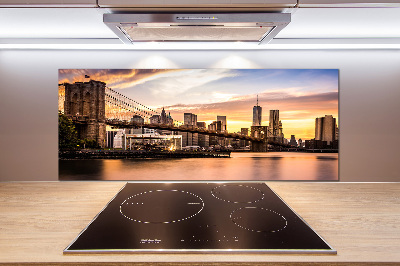 Glazen achterwand keuken Brooklynbrug