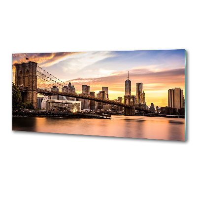 Glazen achterwand keuken Brooklynbrug