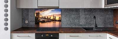 Glazen achterwand keuken Brooklynbrug