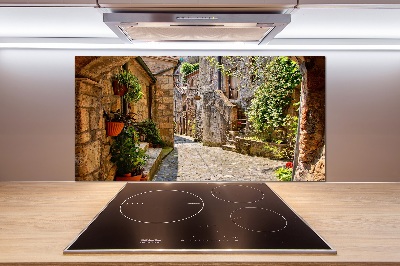 Spatplaat keuken Een charmante straat