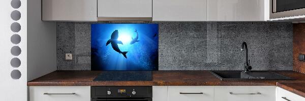 Keuken achterwand Twee haaien
