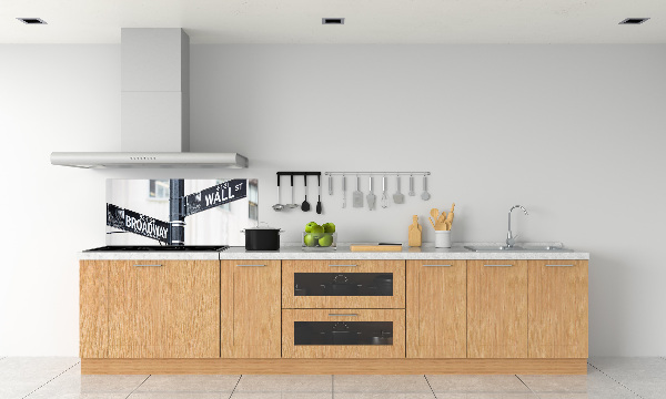 Keuken achterwand Wall Street-bord