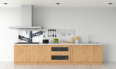 Keuken achterwand Wall Street-bord