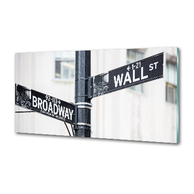 Keuken achterwand Wall Street-bord