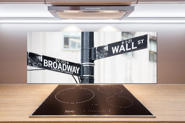 Keuken achterwand Wall Street-bord