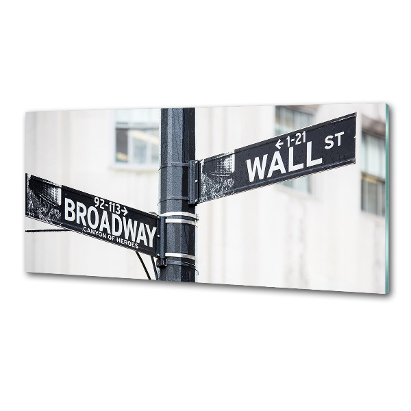 Keuken achterwand Wall Street-bord