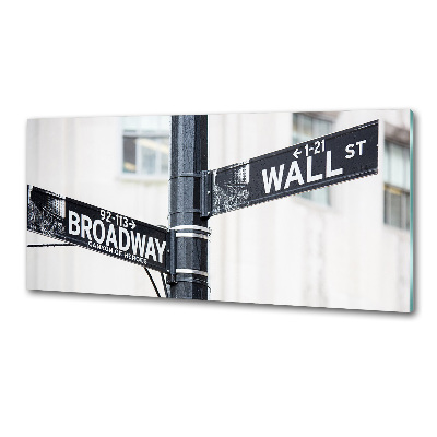 Keuken achterwand Wall Street-bord