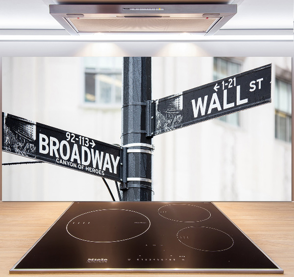 Keuken achterwand Wall Street-bord