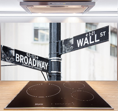 Keuken achterwand Wall Street-bord