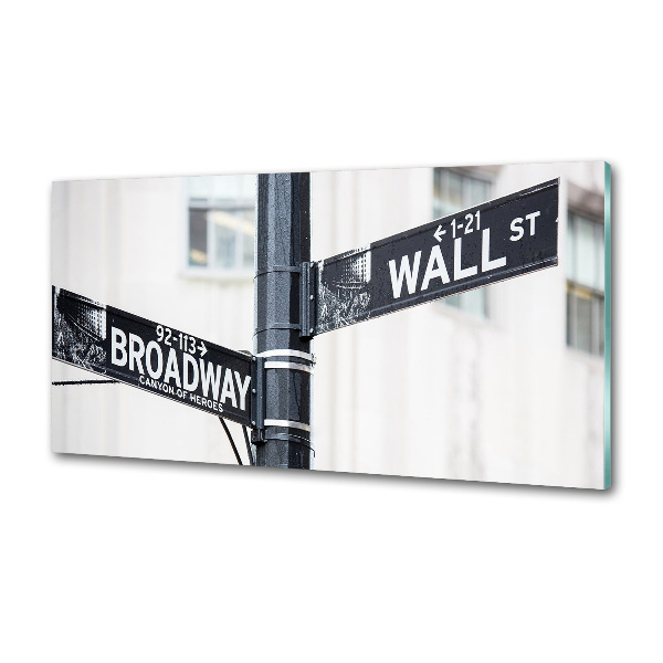 Keuken achterwand Wall Street-bord