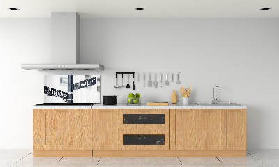 Keuken achterwand Wall Street-bord