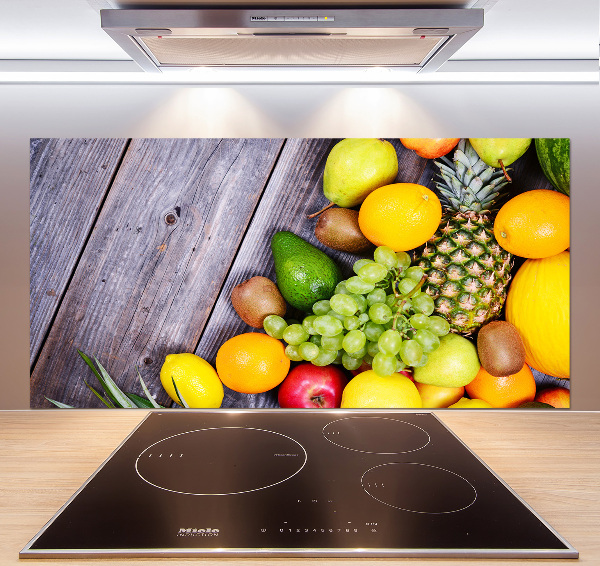 Spatplaat keuken Fruit aan hout