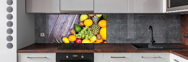 Spatplaat keuken Fruit aan hout