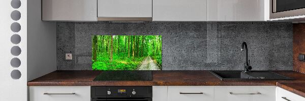Spatscherm keuken Bomen in het bos