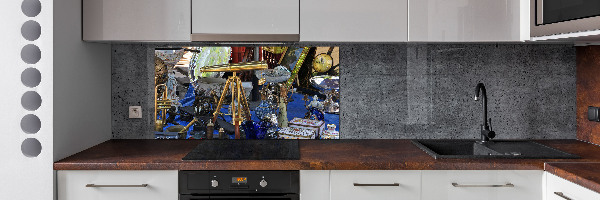 Glazen achterwand keuken Antiek