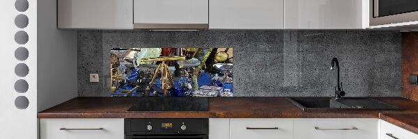 Glazen achterwand keuken Antiek