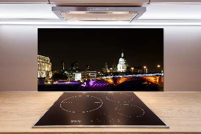 Achterwand keuken De brug 's nachts