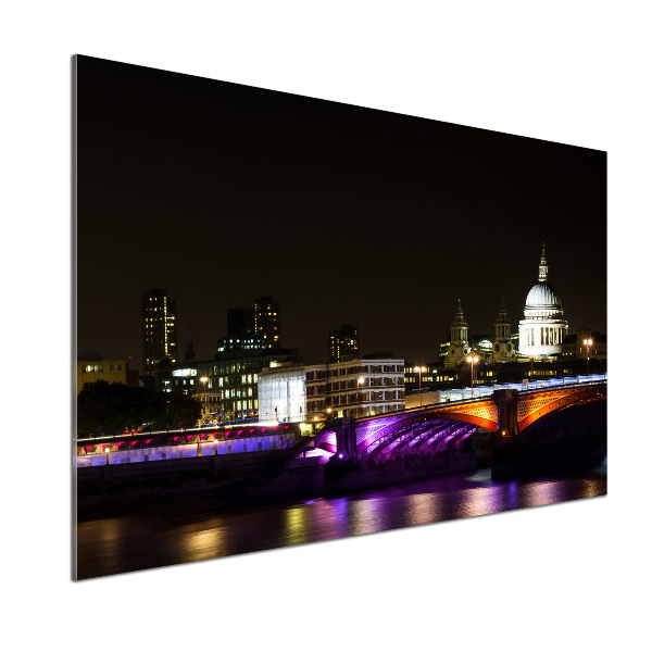 Achterwand keuken De brug 's nachts