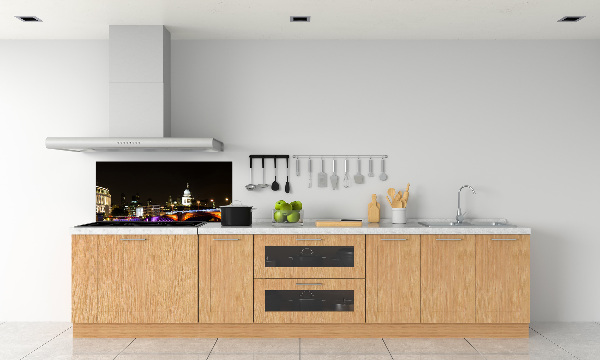 Achterwand keuken De brug 's nachts