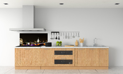 Achterwand keuken De brug 's nachts