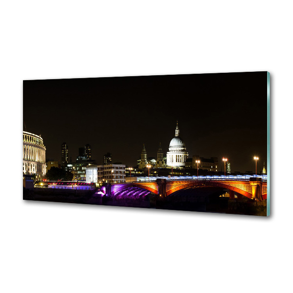 Achterwand keuken De brug 's nachts