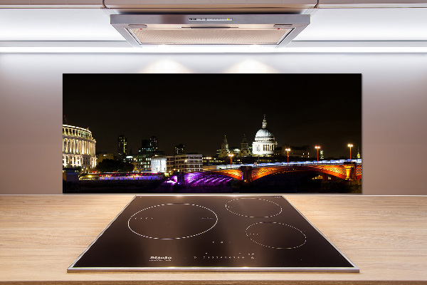 Achterwand keuken De brug 's nachts