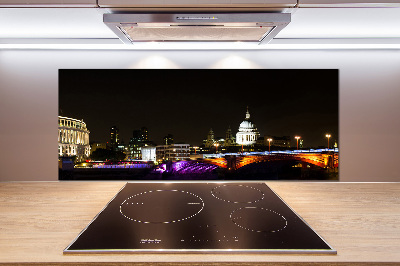 Achterwand keuken De brug 's nachts